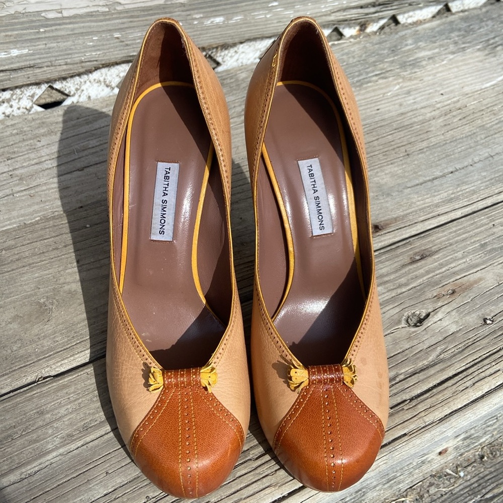 Tabitha Simmons Dixie Two-Tone Platform High Heel… - image 6